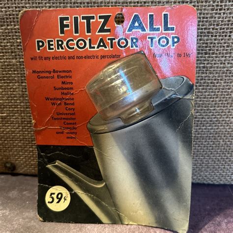 Nos Fitz All Glass Replacement Percolator Top Clear Coffee