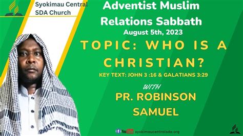 Adventist Muslim Relation Amr Sabbath Youtube