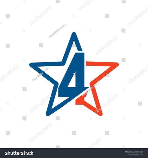 Four Star Vector Logo Template This Stock Vector (Royalty Free) 2121993107 | Shutterstock