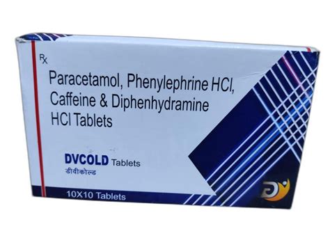 Paracetamol Phenylephrine HCI Caffeine And Diphenhydramine HCI Tablet