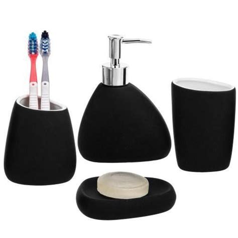 Modern Black Ceramic Bathroom Accessory Set Bath Accessories Set