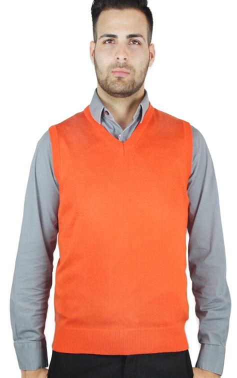 Blue Ocean Mens Solid Sweater Vest Sv 243