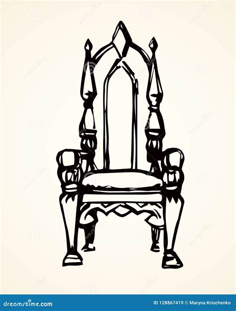 Throne Vector Drawing Stock Vector Illustration Of Decoration 128867419