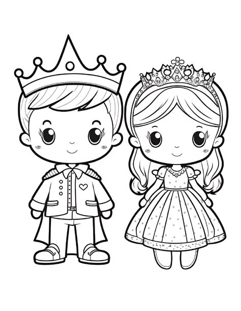 Drawing Cute Prince And Princess Coloring Pages Bobo Cute Art – NBKomputer