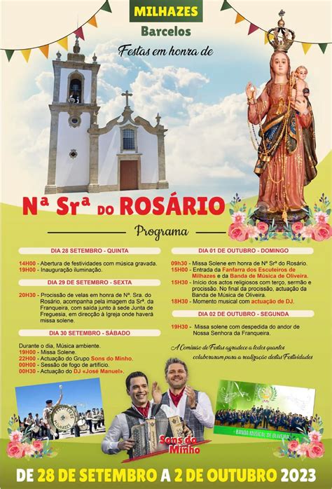 Festas da Senhora do Rosário 2025 em Milhazes Barcelos