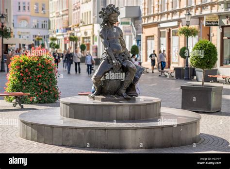 Zielona Gora Old Market The City Of Polish Wine Grunberg Stock Photo