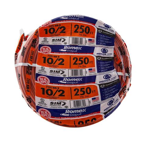 Southwire 250 Ft 102 Solid Romex Simpull Cu Nm B Wg Wire 28829055