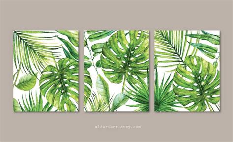 Wall Art Tropical Leaves Wall Art 6 Of 15 Photos