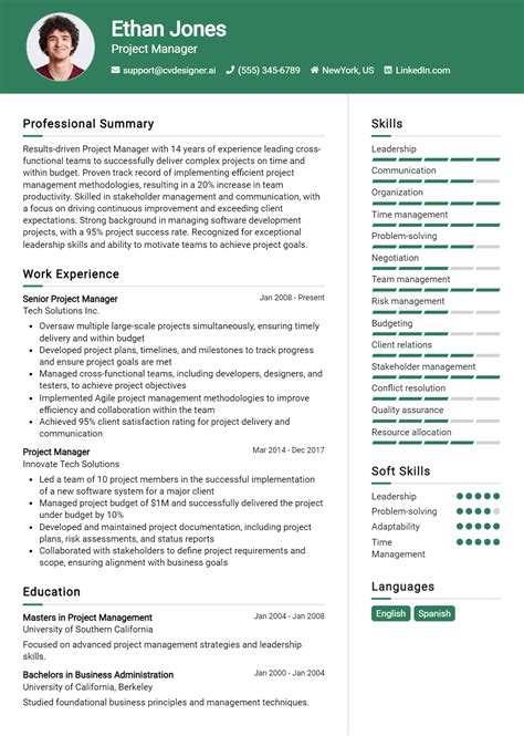 Project Manager Resume Example For 2024 Free Samples CVDesigner Ai