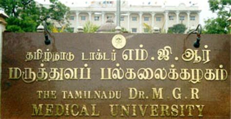 Tamil Nadu Dr Mgr Medical University Chennai Tamilnadu India