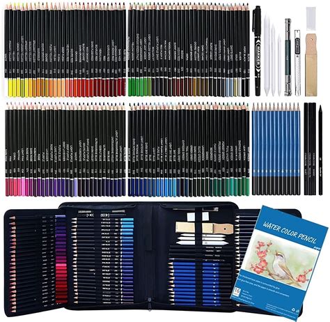 Corslet 145 Pcs Coloured Pencils Set Drawing Pencils Sketching Kit