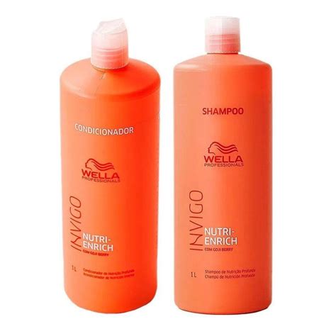 Kit wella enrich shampoo condicionador 1 litro Desconto e promoção no