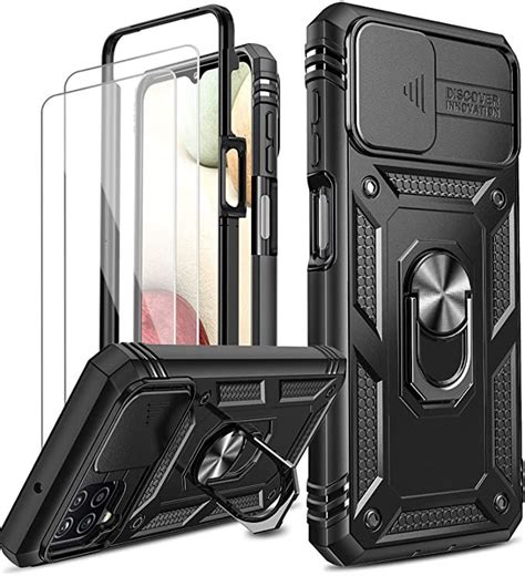 Leyi Samsung Galaxy A12 5g Case With Slide Camera Cover And 2 Tempered