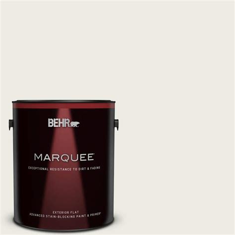 Behr Marquee 1 Gal Ppu24 14 White Moderne Flat Exterior Paint