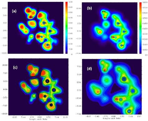 A And B Electron Localization Function Elf Map And Contour