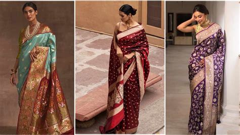 beautiful banarasi silk saree designs  weddings herzindagi