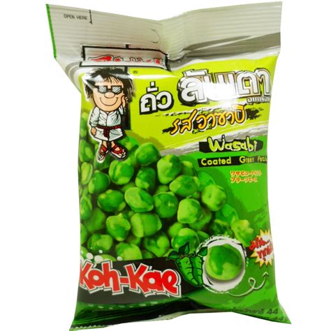 Koh Kae Wasabi Coated Green Peas Snack Net Wt 44 G 1 55 Oz X 5 Bags