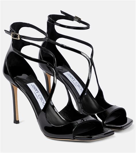 Jimmy Choo Azia 95 Patent Leather Sandals Jimmy Choo