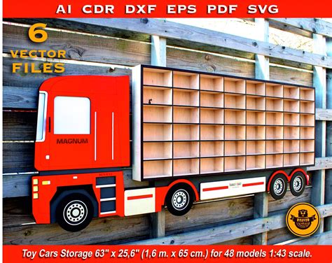 Laser Cut Hot Wheels Toy Car Storage Display Shelf Mm Dxf Svg Cdr File Artofit