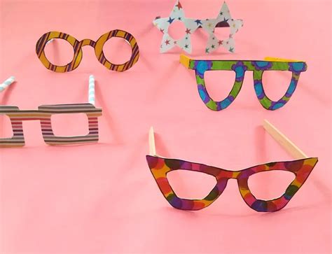 Paper Glasses Color In Pretend Glasses Craft Moms And Crafters