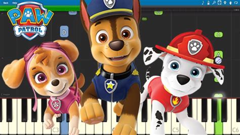 Paw Patrol Theme Song EASY Piano Tutorial YouTube