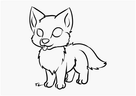 Dog Puppy Baby Wolf Baby Wolves Drawing - Draw A Cute Wolf, HD Png ...