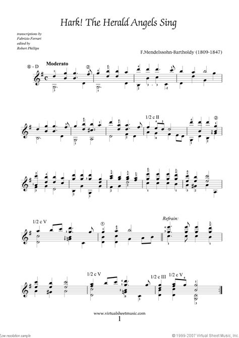 Easy Christmas Guitar Sheet Music Songs, Printable (PDF), collection 2