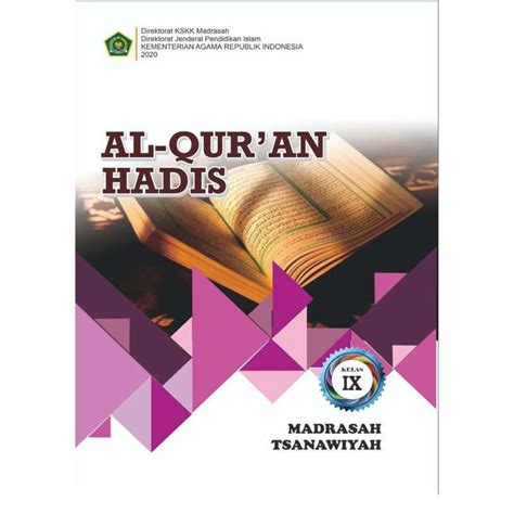 Jual Buku Siswa Kelas 9 Al Quran Dan Hadis Mts Madrasah Tsanawiyah