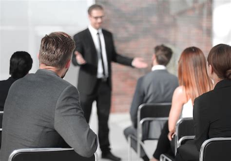 Premium Photo | Participants of the business conference in the modern conference room