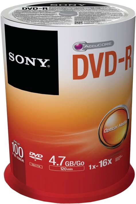 Sony Dmr Sp X Dvd R Gb Recordable Dvd Media Pack Spindle