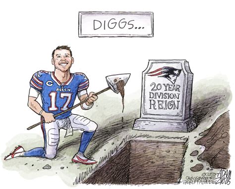 Editorial Cartoon U.S. Buffalo Bills AFC East Josh Allen Diggs Patriots ...