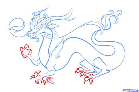 How To Draw A Japanese Dragon Step By Step Drawing Guide By Kingtutorial Japanese Dragon