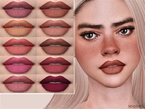 Lipstick NB37 By MSQSIMS Created For The Sims Emily CC Finds