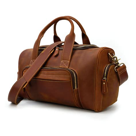 Sac Week End Cuir Marron Cuir Aviateur