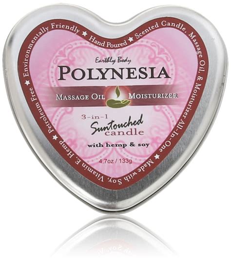 Earthly Body Suntouched Hemp Candle Heart Tin Polynesia