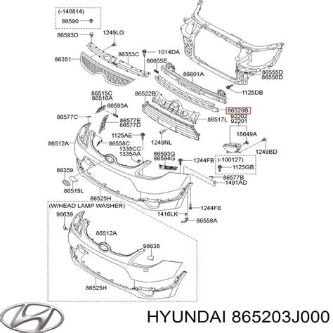 865203J000 Hyundai Kia Absorbente Parachoques Delantero