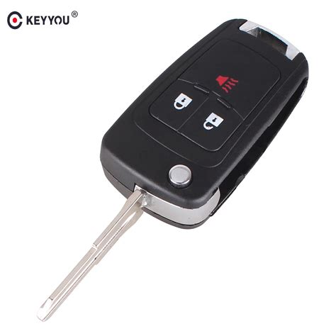 KEYYOU Replacement Folding 3 Buttons Remote Key Case Shell For