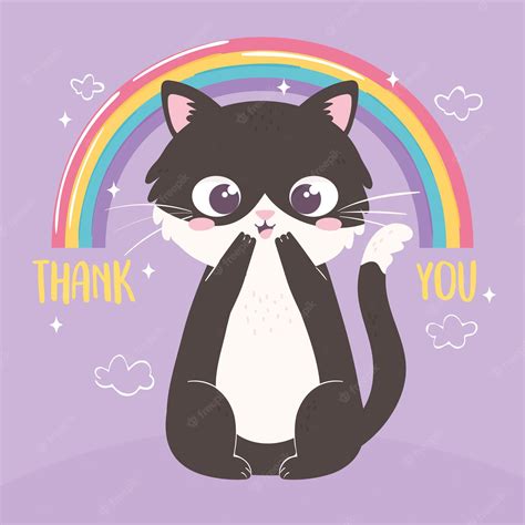 Premium Vector | Cute kitty rainbow