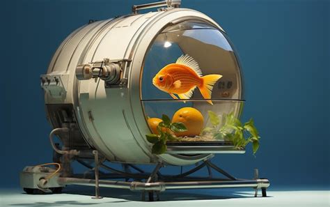 Premium Photo | A Contrast White Background and Solar Fish Feeders