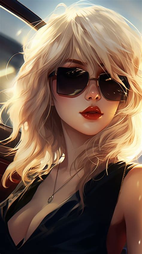 Cute Anime Girl Wearing Sunglasses Aesthetic 75 Wallpaper Images And Photos