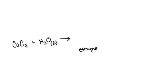 Solved Calcium Carbide Reacts With Water To Produce Acetylene