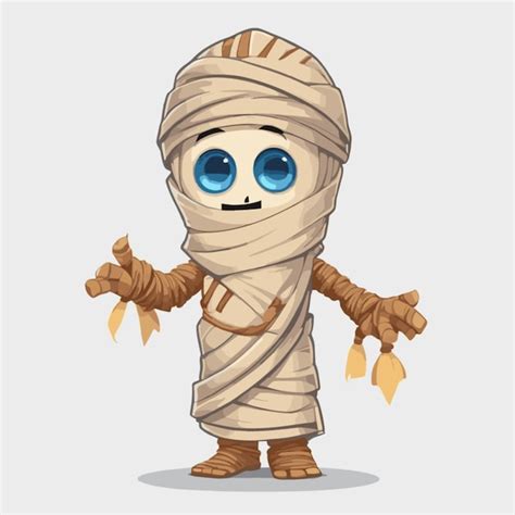 Premium Vector Halloween Mummy Character Vector On A White Background