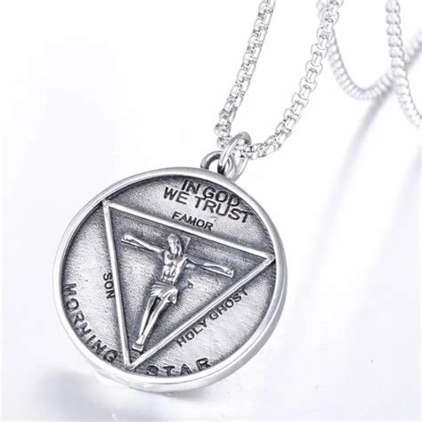 Morning Star Satan Lucifer Necklace Commemorative Coin Pendant