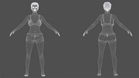 3d Model Cartoon Woman Ready Naked Vr Ar Low Poly Cgtrader