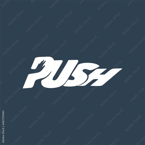 Push Letter With Logo Design Illustration Push Logo Design Inspiration