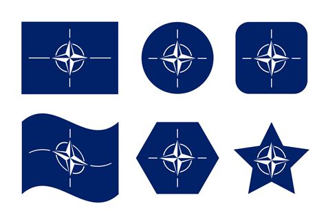 Nato Simple Flag North Atlantic Treaty Organization 7153342 Vector Art