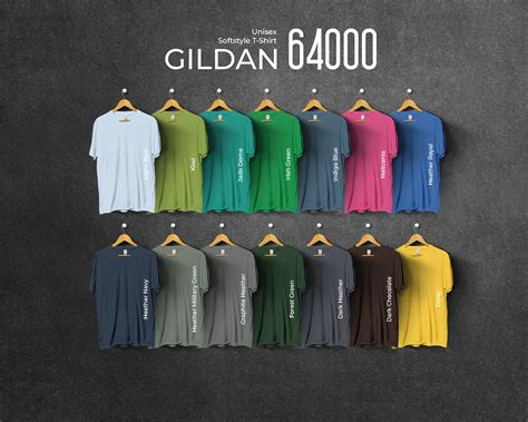 Gildan 64000 Size Chart And Color Chart Key Features Listing Files