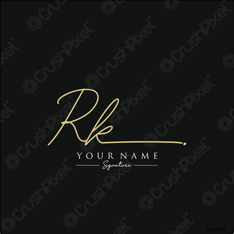 Letter Rk Signature Logo Template Vector Stock Vector 2514546