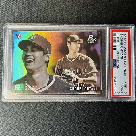 未使用に近いPSA9 MINT 2018 Topps Bowman Platinum 大谷翔平 ルーキーカード RC No RR 9