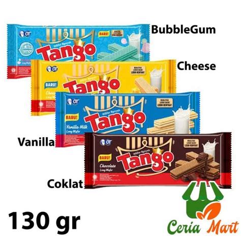 Jual Wafer Tango Gr Long Chocolate Vanilla Cheese Bubblegum Di